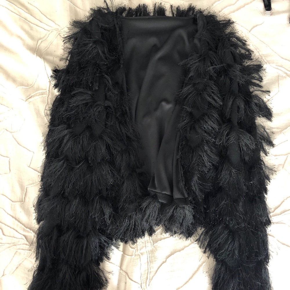 Black fringe jacket